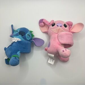 Disney Stitch Angel Cutie Cuff Plush Slap On Bands Bracelets Lot Of 2 GUC